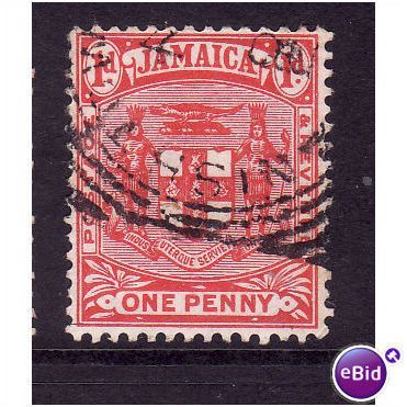 JAMAICA 1906 1d CARMINE SG 40 FINE USED