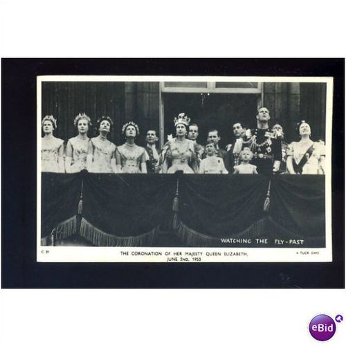 Royalty 1953 CORONATION Fly-Past Postcard by Tuck (C 31)