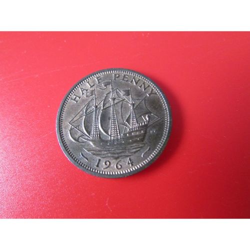 1964 QUEEN ELIZABETH II HALFPENNY - COIN - 2 FREE POST J.
