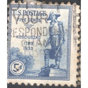USA 1933 - SG733 - 5c blue - General Kosciuszko - used