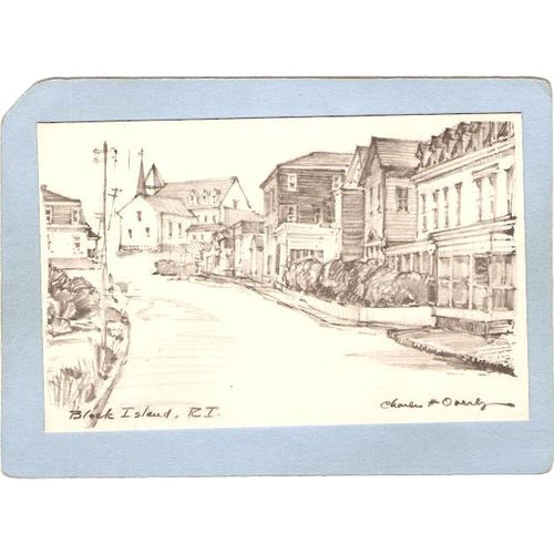 Rhode Island Block Island Village Square Old Harbor~86