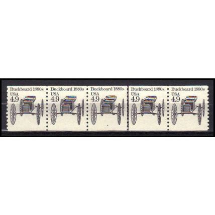 2124 4.9c Buckboard Very Fine MNH Dry Gum PNC 4/5 X0258