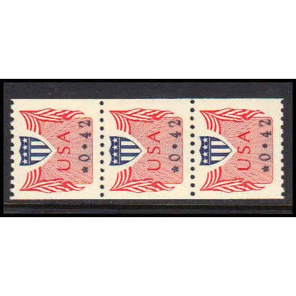 CVP31 42c Shield Very Fine MNH Dry Gum Strip of 3 PA5229