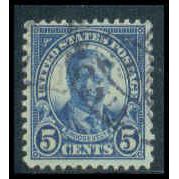 Used 637 5c Theodore Roosevelt Just Clears M09171