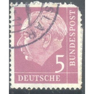 Germany 1954 - 5pf purple - President Heuss - used