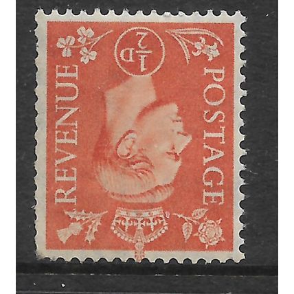 GREAT BRITAIN 1951 GEORGE VI 1/2d PALE ORANGE WMK INVERTED SG 503i M MINT#3