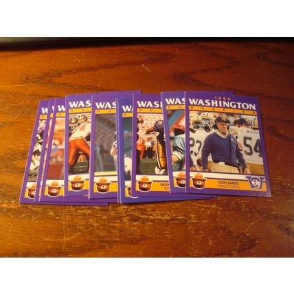 1990, Washington Huskies, Football Set, !-12 Cards, MARK BRUNELL