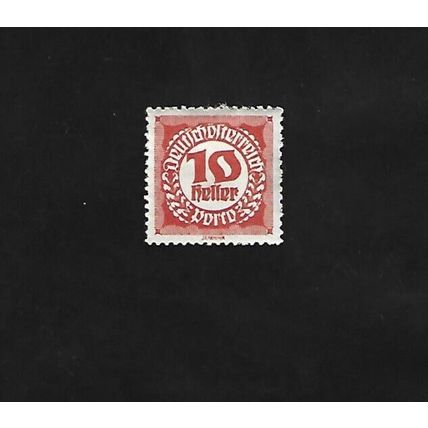 AUSTRIA STAMP - 10 HELLER. #AUS/EU/18