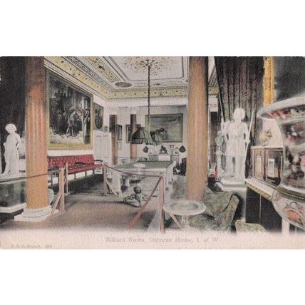 Billiard Room Osborne House Isle Of Wight Oilette Old Postcard