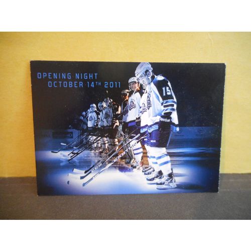 St.John's Ice Caps,2011-12,Inaugural Season Cover Card,Opening Night