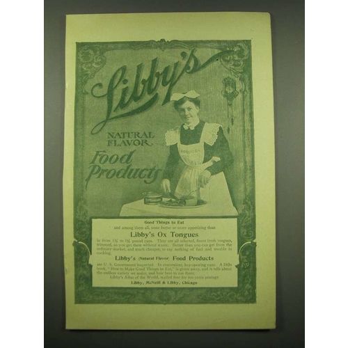 1902 Libby's Ox Tongue Ad - Libby's natural flavor food products