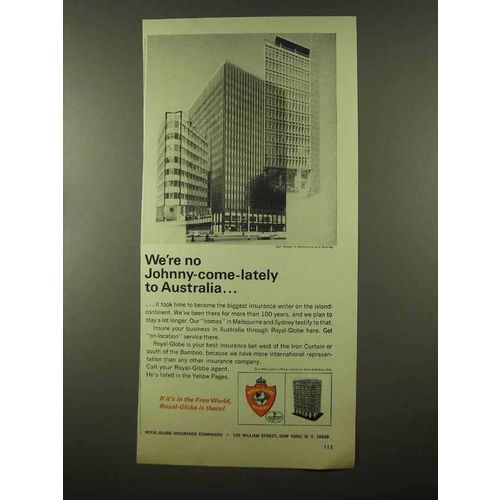 1966 Royal-Globe Insurance Ad - No Johnny-Come-Lately