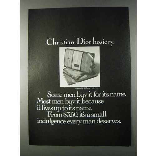 1980 Christian Dior Hosiery Ad - Some Men Buy For Name