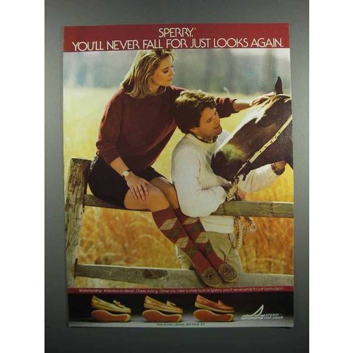 1983 Sperry Top-Sider Shoes Ad - You'll Never Fall For