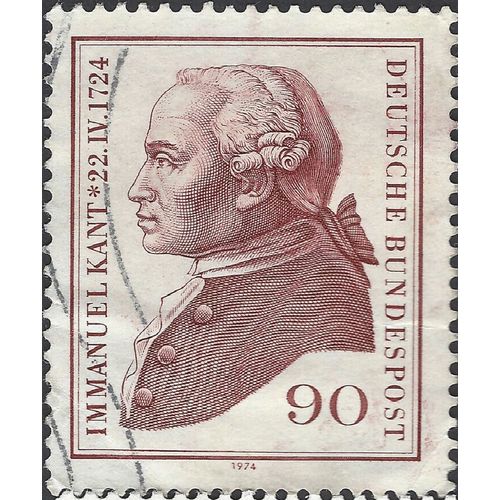 GERMANY, Immanuel Kant, red-brown 1974, 90pf, #4