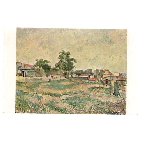 LANDSCAPE, ESTAQUE, FRANCE painting by PAUL CEZANNE unused postcard #