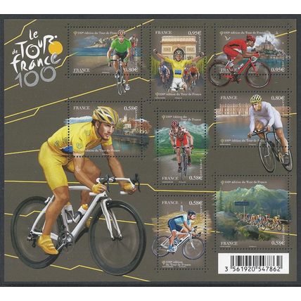 Mi Kl 5596/603: Centenary of the Tour de France.