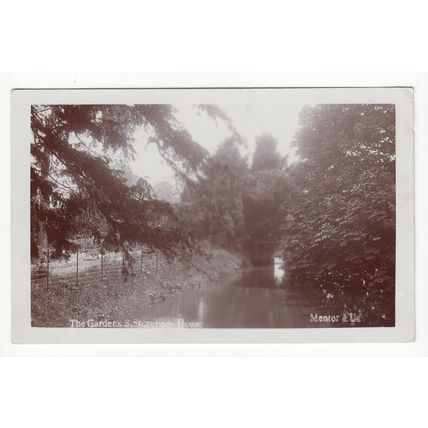 The Gardens South Stoneham House Postcard RP Hampshire Mentor & Co 1043
