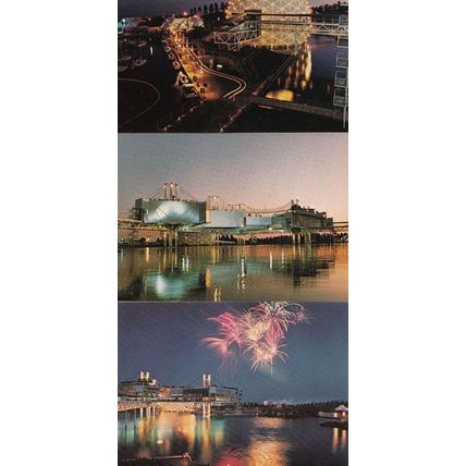 Fireworks Night Illuminations 3x Canadian Postcard s