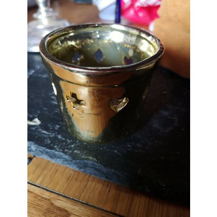 Gold Metallic Tea Light Holder