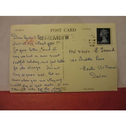 multiview, KENT county GARDEN OF ENGLAND used vintage postcard 1970 postmark =