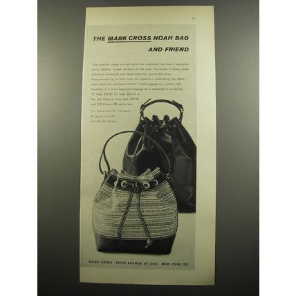 1955 Mark Cross Noah Bags Advertisement
