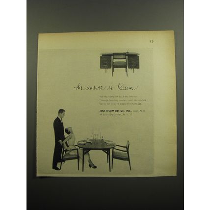 1955 Jens Risom Furniture Advertisement - The answer is Risom