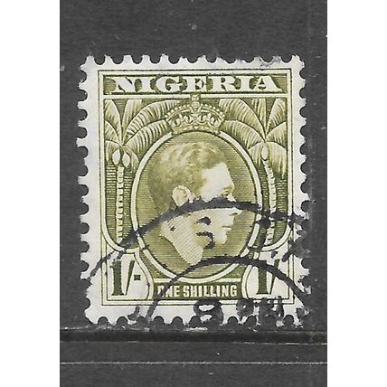 NIGERIA 1938 KG6 SG56 1/- USED 56 SG