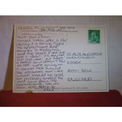CINCO PLAZAS, LANZAROTE, ISLAS CANARIA, SPAIN used postcard 1980 pm =