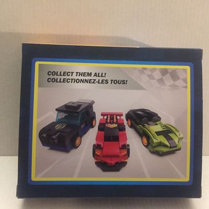 NEW Make It Blocks Pull Back Action Red Car - 75 pieces