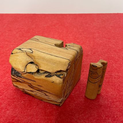 Unique Puzzle Box Handmade Vintage SIGNED Wooden Gift Box Trinket Box