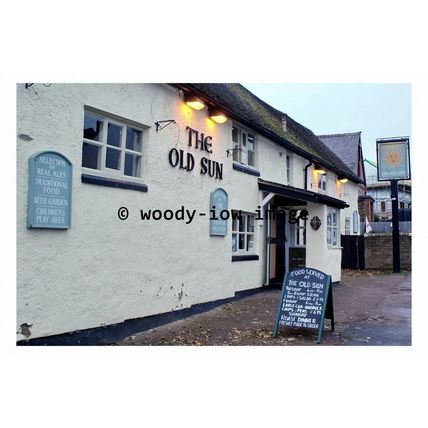 pu0156 - The Old Sun Pub , Harlington , Bedfordshire - print