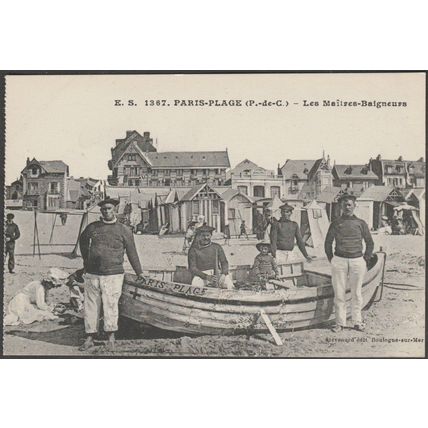Les Maîtres-Baigneurs, Paris-Plage, c.1910 - Stévenard CPA ES1367