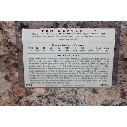 1993 action packed new york mets tom seaver hof card#ts1