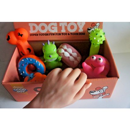 8 X SQUEAKY HALLOWEEN SPOOKY DOG TOYS BULK DOG PUPPY VINYL MEDIUM SQUEAKY TOYS