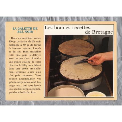 La Galette De Ble Noir - Gastronomie Bretonne - Postally Unused - Jack Postcard