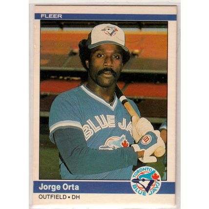 1984 Fleer baseball card #166 Jorge Orta - Blue Jays