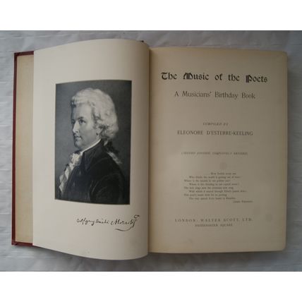 1897 Music of the Poets Birthday Book, Neruda Kellar, 96 signatures RTC