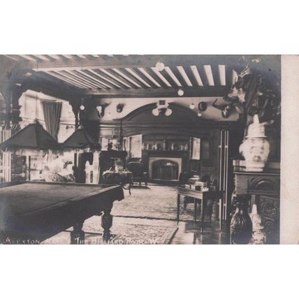 Billiards Room Alexton Hall Leicester Old Postcard