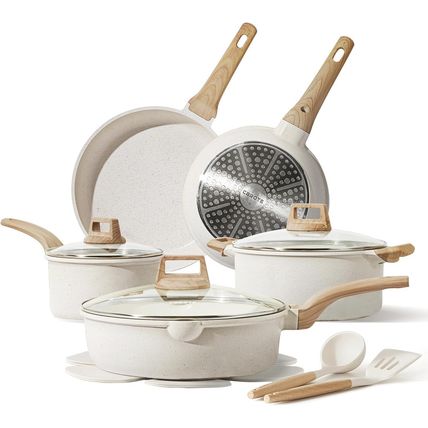 CAROTE 14 Pcs Pots and Pans Set Nonstick,Cookware Set Kitchen Cooking Set with U