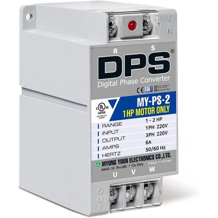 DPS 2HP My-Ps-2 Used for 1Hp(0.75Kw) 3A Motor, Single to 3 Phase Converter, 1 DP
