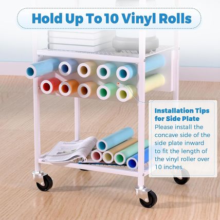 Rolling Cricut Storage Organizer Cart Compatible with Cricut Machine, Cricut Vin
