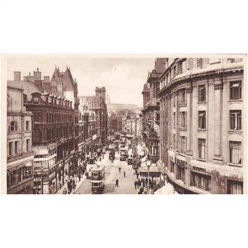 A very Animated Church Street at Liverpool Lancaster Postcard (Lan1828)