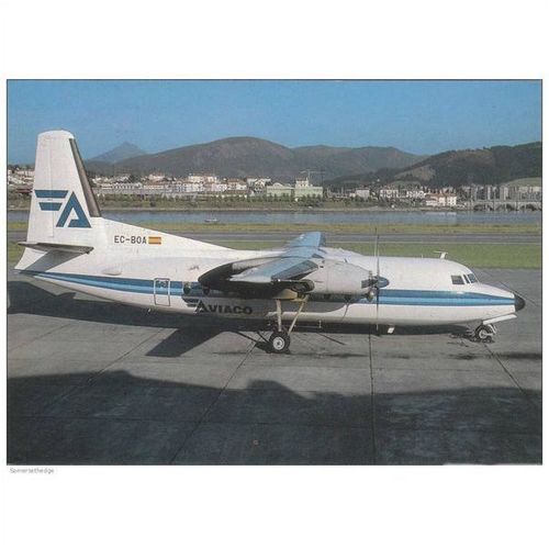Aviaco Fokker F27 600 Aircraft Postcard (A21828)