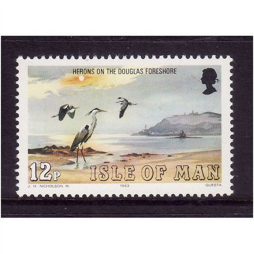 ISLE OF MAN 1983 12p GREY HERONS SG238 U/M MINT