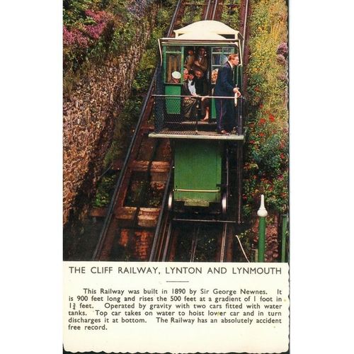 The Cliff Railway, Lynton & Lynmouth, Devon - Bamforth & Co Ltd ET 4770R