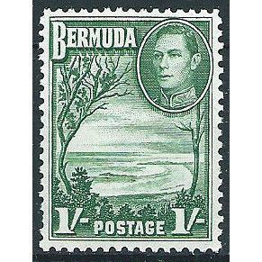 Bermuda 1938 SG115 1/- Green Mounted Mint .. ..