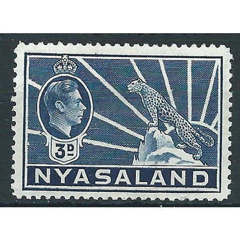 Nyasaland 1938 SG134 3d Blue Mounted Mint ....