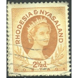 Rhodesia & Nyasaland 1954 - SG3a - 2½d ochre - used