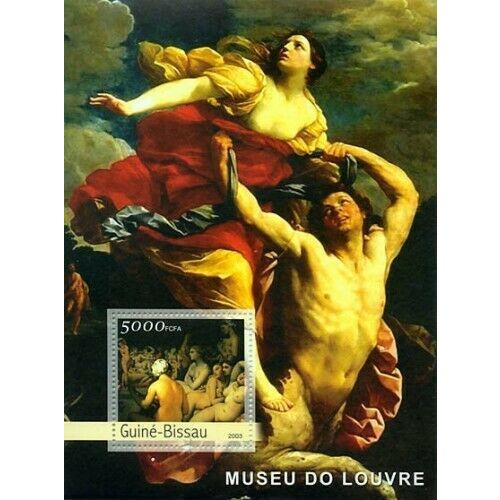 GUINE BISSAU 2003 SHEET MNH LOUVRE MUSEUM ART PAINTINGS ARTE PEINTURES 6A